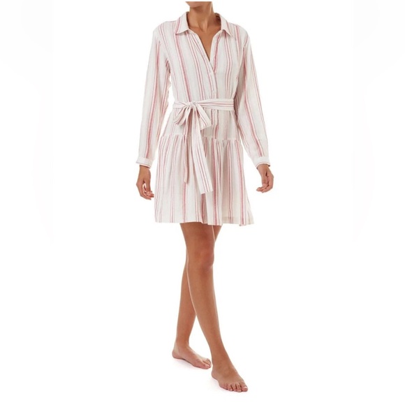 Melissa Odabash Dresses & Skirts - Melissa Odabash Amelia Striped Pink and White Women's Dress Large